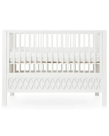 Elegant Hvid Harlequin Babyseng – Fantastisk Tilbud!