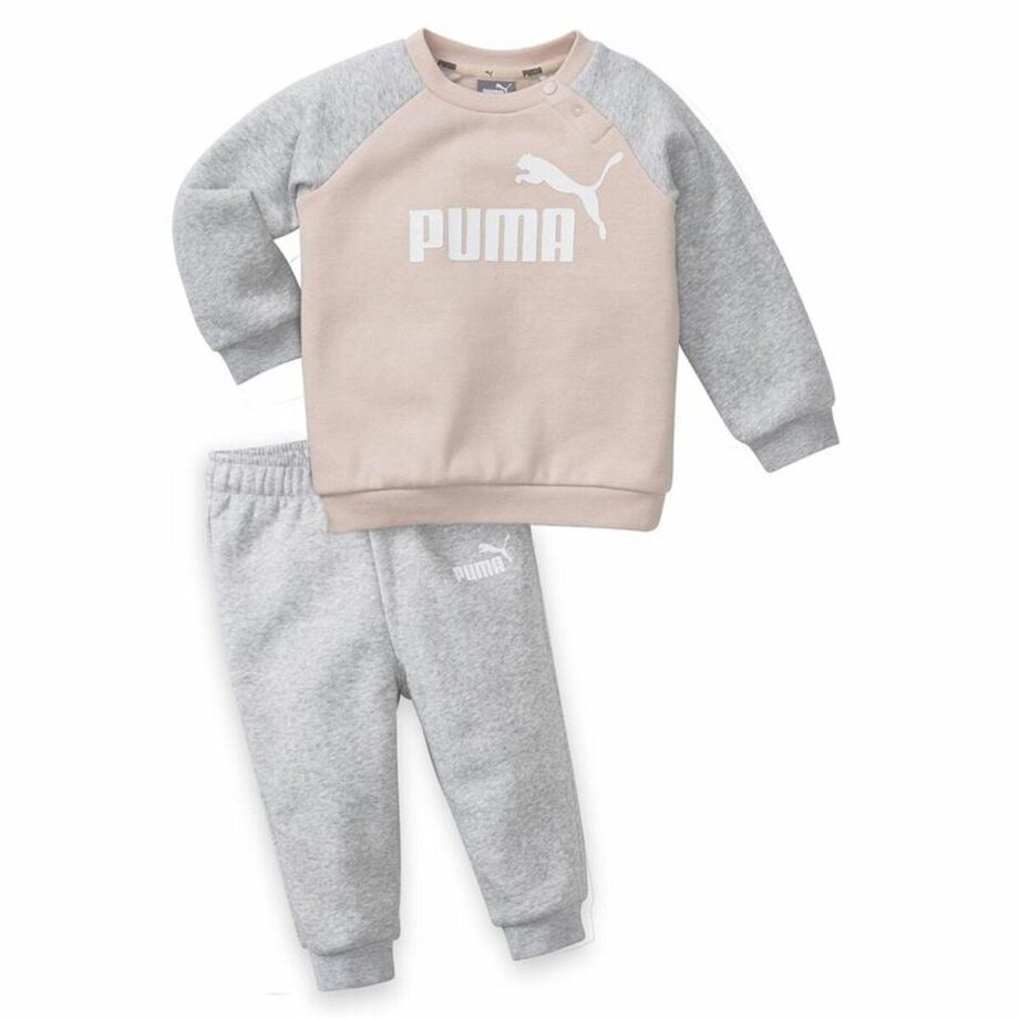 Puma Minicat Essentials Grå Træningsdragt til Baby - Komfort!