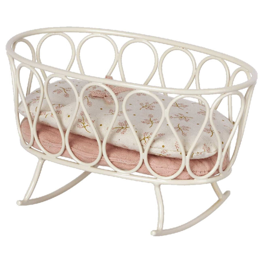 Rosa Maileg Metal Babyvugge med Sovepose - Fantastisk Tilbud!
