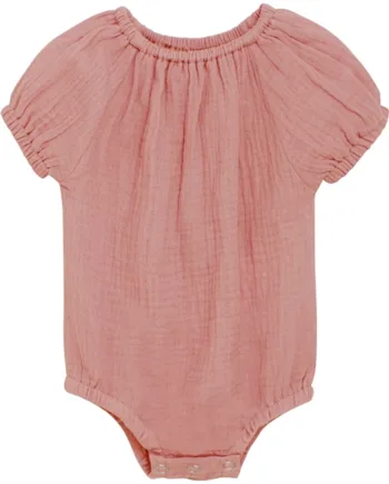 Huttelihut Økologisk Muslin Romper - Ash Rose Tilbud!