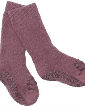Gobabygo Strømper Tyk Bomuld Misty Plum - Gobabygo Babyrum  - 5712736002481