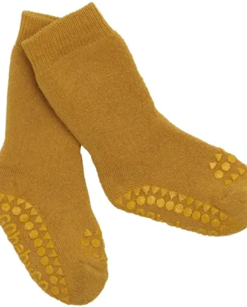 Gobabygo Strømper Tyk Bomuld Mustard - Gobabygo Babyrum  - 5712736002047