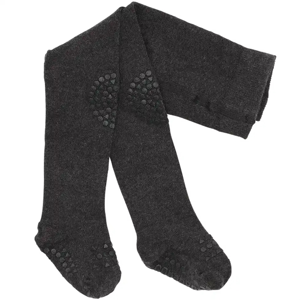 Gobabygo Strømpebukser Dark Grey Melange - Gobabygo Babyrum - 5712736001217