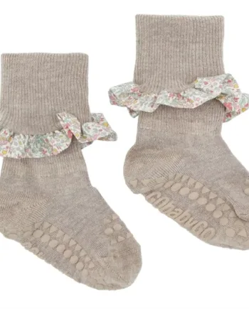 Gobabygo Strømper Bambus Sand Liberty Flæse - Gobabygo Babyrum
