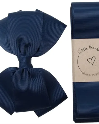 Little Wonders Dåbsbånd Konrad Grosgrain Navy Blå - Little Wonders Babyrum  - 5714585017074
