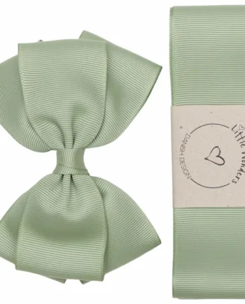 Grøn Little Wonders Dåbsbånd Konrad Grosgrain Støvet - Little Wonders Babyrum  - 5714585037362